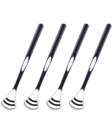 Jiakalamo 4 Pack Portable Tongue Cleaner for Fresh Breath & Oral Health - Black | International Shipping Available - Buy Online on GoSupps.com