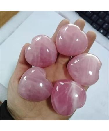 Natural Crystal Rough Natural Crystals Stone Home Decoration Rose Quartz Heart for Sale - (Color: 1pcs Size: around40mm) - Buy Online on GoSupps.com