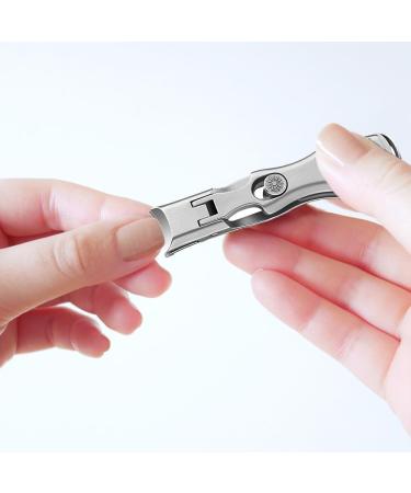 Nail Clippers Ultra Toe with Catcher Anti Splash Steel Heavy Duty Thick Nail Cutter Wide Jaw Toenail Fingernail Silver - Buy Online on GoSupps.com
