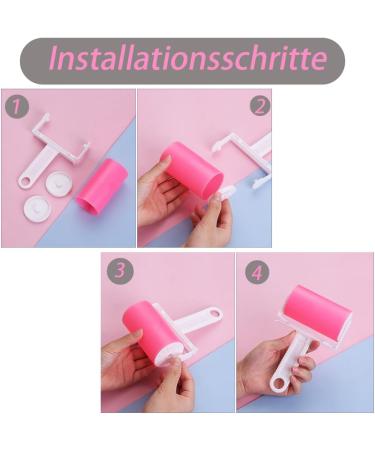 Voarge Reusable Lint Rollers - 6 Set Washable Lint Rollers for Pet Hair | Eco-Friendly Lint Remover Accessories (Pink) - Buy Online on GoSupps.com