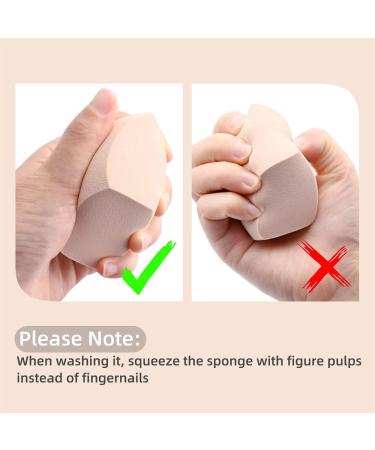Dolovemk | Extra Large Beauty Egg Blender Makeup Sponge Face Foundation Blending Puffs Height:8.5cm(Dry)/10cm(Wet) (Beige) - Buy Online on GoSupps.com