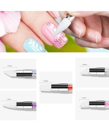 Buy SIOPPKIK 5pcs GEL Nail Art Pen Set - Silicone Head Carving Brushes & Acrylic Handle - Perfect for Salon & DIY Nail Art - Buy Online on GoSupps.com