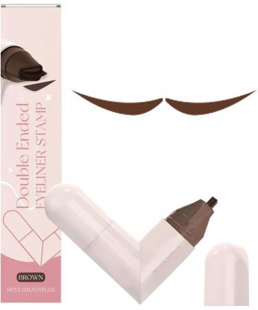 Eye End Stamp Double Tip Makeup Eye End Stamp for Precise Eyeliner Application with Creamy Gel Quick Drying Formula Ideal for Women Mom Wife Girlfriend Friends Brown - Buy Online on GoSupps.com