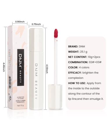 Kaely Hydrating Lip Stain Duo - Long Lasting Tinted Lip Balm Set for Women - Waterproof Non-Stick Liquid Lipstick Gift - Christmas Birthday Makeup - 02+03 (CANDY&STRAWBERRY) - Buy Online on GoSupps.com