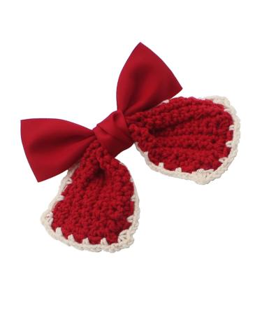 Beavorty 1pc hairpin christmas hair barrettes bows hair holder christmas hair bows clips red bow hair clip christmas bow barrettes bowknot hair clips girl big bow fabric spring clip