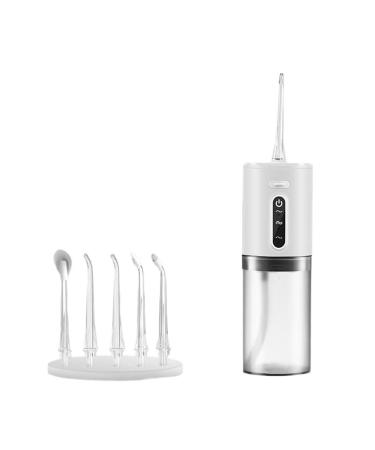 Electric Water Flosser Rechargeable Water Toothpick Dental Cleaning and Flossing Water Dental Portable Floss Rinser Oral Water Flosser Travel Adults(White)