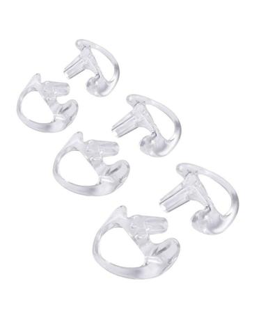 Greabuy 3 Pairs Ear Molds Soft 2Way Radio Earmold Replacement Earpiece Insert for Coil Tube Kits Color 1