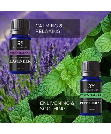 Radha Beauty Top 8 Essential Oils Gift Set - Pure Therapeutic Grade for Diffusers, Massage & Aromatherapy - Skin & Hair Care - Buy Online on GoSupps.com