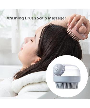 Scalp Massager Shampoo Brush - Silicone Scalp Care for Men Women Kids & Pets - Khaki - Buy Online on GoSupps.com