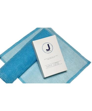 J Formulations Exfoliation Washcloth Gentle Body Scrub Quick Dry 2 Pack (1 Small/Travel Sized and 1 Full Body Sized) Nylon Self-Cleaning