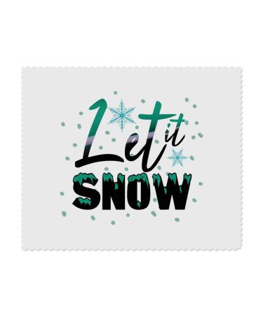 2 x "Let It Snow" Microfiber Lens/Eyeglass Cleaning Cloths (LC00024175)