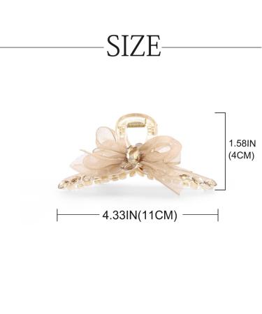 Buy Bohend Large Rhinestone Hair Claw Bow Clip - Stylish & Strong Hair Accessories for Women & Girls | International Shipping Available - Buy Online on GoSupps.com
