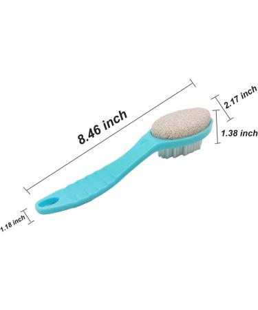 Exfoliating Foot Stone Brush with Pumice | Shower Scrubber Set (2PCS Blue) - Buy Online on GoSupps.com