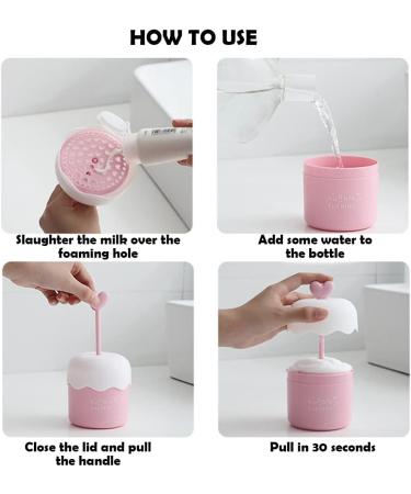 WANAONE Face Wash Foam Maker Cleanser Foam Cup Marshmallow Whip Maker Skin Care Whip Bubble Maker Face Wash Foamer Deep Skincare Cleaner Tools for Home Travel(Pink) - Buy Online on GoSupps.com