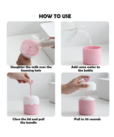 Face Wash Foam Maker | Pink Facial Cleanser Foam Whip Bubble Tool | Deep Skin Care Cleaner for Home & Travel - Buy Online on GoSupps.com