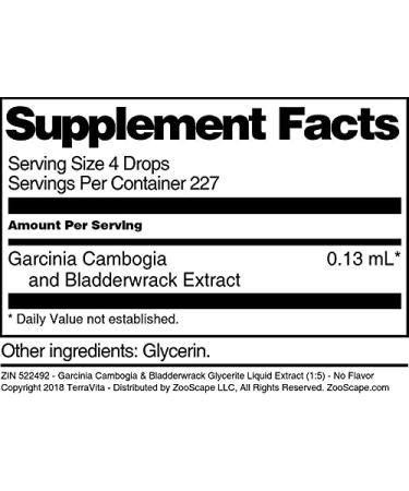 Garcinia Cambogia & Bladderwrack Glycerite Liquid Extract (1:5) - No Flavor (1 oz ZIN: 522492) - 3 Pack - Buy Online on GoSupps.com