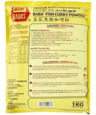 Baba's Fish Curry Powder |1KG | Fish Masala Powder | Healthy Mix Powder | Indian Origin (Pack of 2) Next Day Shipping - Buy Online on GoSupps.com