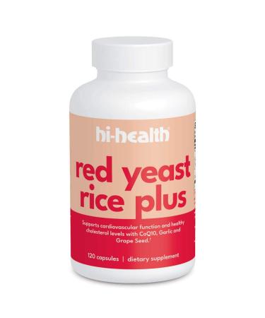 Hi-Health Red Yeast Rice Plus CoQ10 Garlic Grapeseed for Cardiovascular Support (120 Capsules)