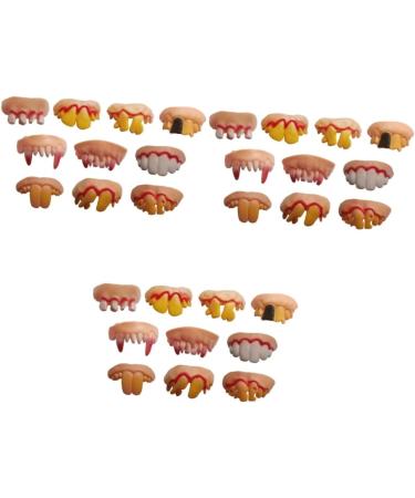 NOLITOY 15 Pcs White Fake Joke Teeth Set | Vampire Denture & Braces | Children's & Adult's Funny Artificial Teeth - Buy Online on GoSupps.com