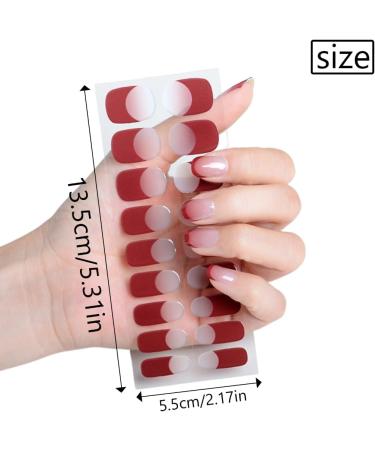 Semi Cured Gel Nails Stickers Full Wrap Nails Polish Strips French Style Gel Nail Strips Gradient Nail Wraps for Women JK333 - Buy Online on GoSupps.com