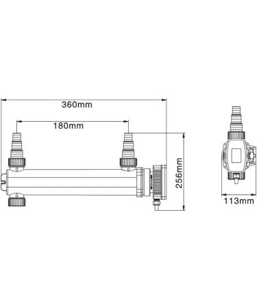Sunun CUV-318 Pond Clarifier - 3000 L/H UVC Filter & Pump for Algae Control | International Shipping Available - Buy Online on GoSupps.com