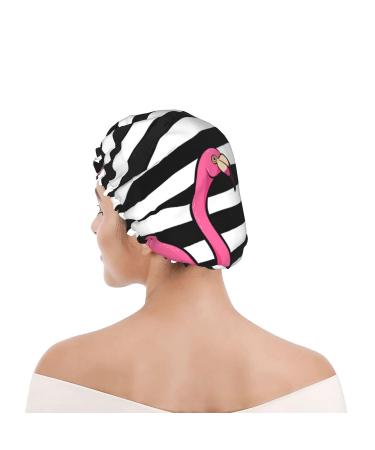 Flamingo Printed Waterproof Shower Cap for Women - One Size Fits All - Buy Online on GoSupps.com