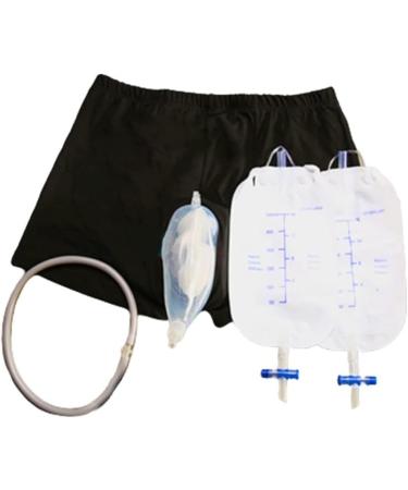 Urine Bag Incontinence Pants Portable Leak Proof Urine Funnel Urine Bag Holder Collection Bag Wearable Leak Proof Urinal System Spill Proof Collector Reusable Male Urine Bag (Size : Medium (69-92cm)