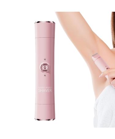 Women Electric ShaverHair Trimmer for Women Bikini Shaver with Two Heads Multifunctional Ergonomic Design for Face and Body Pink