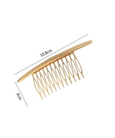 Curved Alloy Hair Side Comb Set - Silver & Gold French Hair Twist Inserts & Clips for Women & Girls - Stylish Hair Jewelry & Styling Tool - Buy Online on GoSupps.com