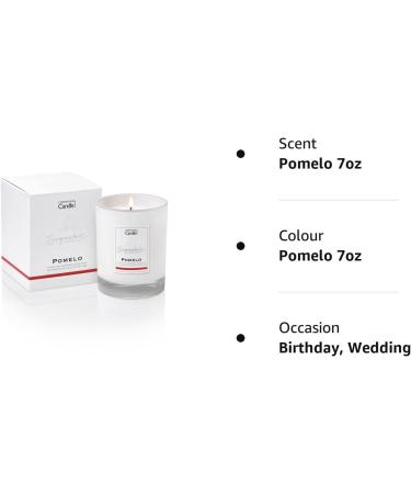 Luxury Scented Candle Gift for Women | Natural Wax Blend | 45 Hours Burn Time | Hotel Collection - Pomelo (7oz) by The Copenhagen Company - Buy Online on GoSupps.com