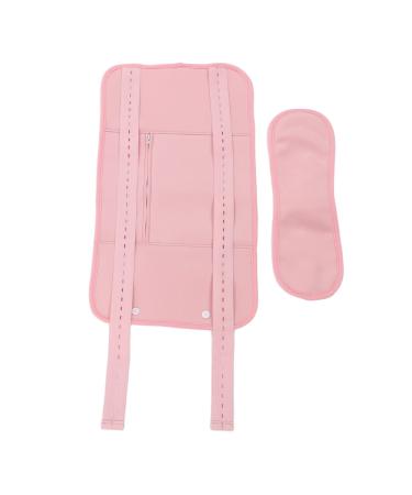 Cryfok Casting oil pack wrap double-layered reusable bio-rigid oil packaging kit with adjustable straps small bag for ice cream or heating pillows for the waist neck (pink)