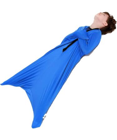 Sensory Body Sock for Kids - Stretchy Full Body Wrap for Autism & Anxiety - Silver Grey, Size Large - Buy Online on GoSupps.com
