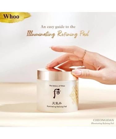 Korea Skincare Cheongidan Illuminating Refining Pad 60ea - Soothing Gold Toner for Smooth Skin | Buy Internationally - Buy Online on GoSupps.com