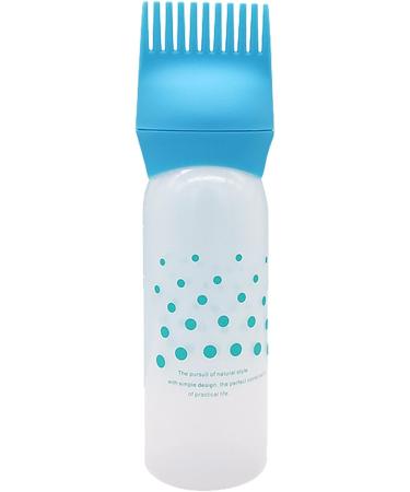 Gomice Scalp Oil Applicator Bottle Applicator Brush with Graduated Scale Hair Oiling Applicator Bottle for Hair Dye Oil Comb Precise for Scalp and Hair Care Blue - Buy Online on GoSupps.com