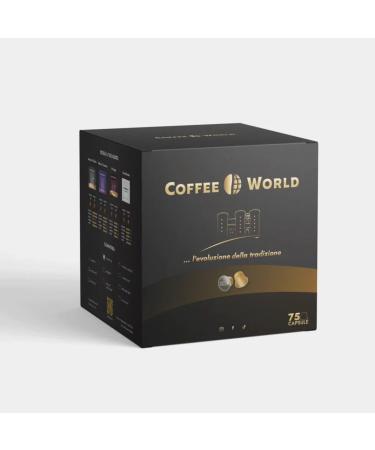  Coffee World COFFEE WORLD 75 capsules compatible with Bialetti * coffee machines smooth and creamy taste (1 pack of 75 individually wrapped capsules) - Buy Online on GoSupps.com