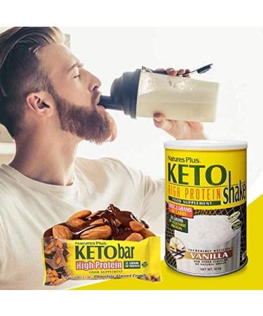 Nature's Plus KetoSlim High Protein Bar - Chocolate Almond Crunch (12 Bars, 2.1 oz Each) - Buy Online on GoSupps.com