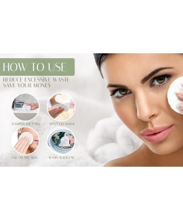 12 Eco-Friendly Bamboo Makeup Remover Pads - Reusable & Washable with Cotton Laundry Bag - Buy Online on GoSupps.com