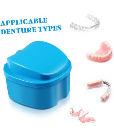 Minkissy 2-Pack Tooth Box & Bathing Cup for Prostheses | Travel Case with Lid for Braces & Mouth Protection | Durable ABS Design - Buy Online on GoSupps.com