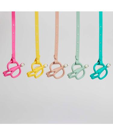 Matchstick Monkey Antimicrobial Silicone Multi-Use Product Holder Strap for Teether Bottle and More in Stroller Car and Highchair 3 Months Old+ 55 cm Dusty Pink 1 Multi-Use Product Holder Dusty Pink - Buy Online on GoSupps.com