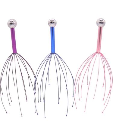Portable Head Massager - Handheld Scalp Scratch Tool for Relaxation & Stress Relief - Blue - Buy Online on GoSupps.com