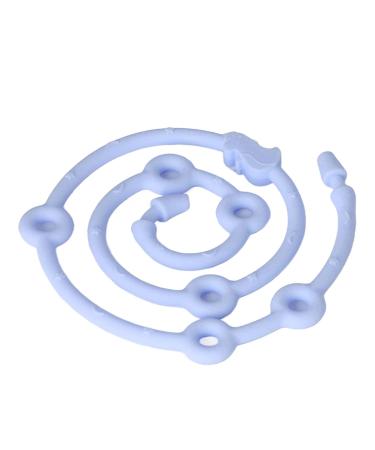 Buy Baby Pacifier with Food Grade Silicone | Anti-Lost Chain Teether - Light Blue - Buy Online on GoSupps.com