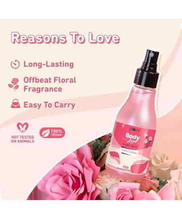 BodyLovin' Feelin' So Rose Body Mist | Long Lasting Floral Fragrance For Women With Fresh Floral Rose & Musk | High On Fun | Travel-Friendly Perfume Body Spray 150 ml - Buy Online on GoSupps.com