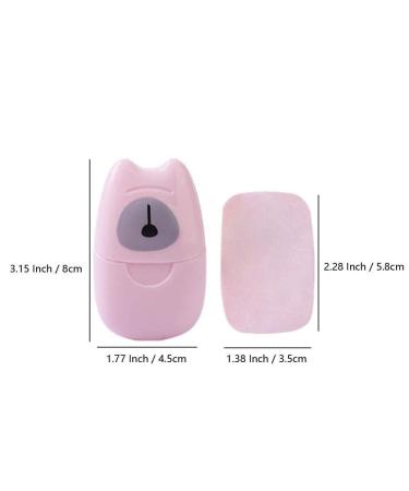 KISEER Mini Travel Soap Paper Sheets - 50 Scented Disposable Hand Wash Sheets (Pink) for Camping & Outdoor Use - Buy Online on GoSupps.com