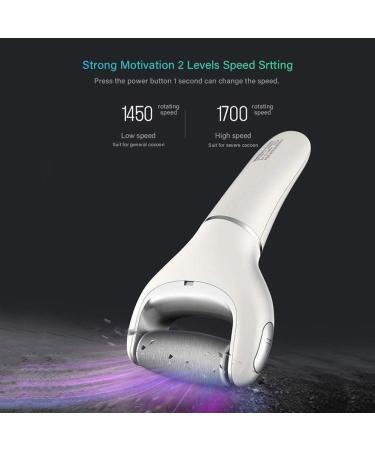 Electric Callus Remover for Feet Rechargeable Foot File Portable Foot Pedicure Tool 2 Roller Heads Hard Cracked Dry Skin - Buy Online on GoSupps.com