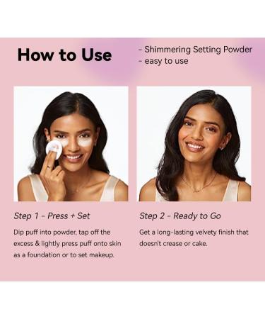 Smooth Setting Powder Poudre Loose Highlighter Makeup for Light Medium and Dark Skin Tones Translucent Setting Powder 0.21 Ounce (2) - Buy Online on GoSupps.com