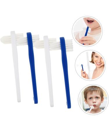 Magiclulu Double-Headed Toothbrush Set - 4 Piece Oral Care Tools for Prosthetic & Dental Hygiene - Buy Online on GoSupps.com