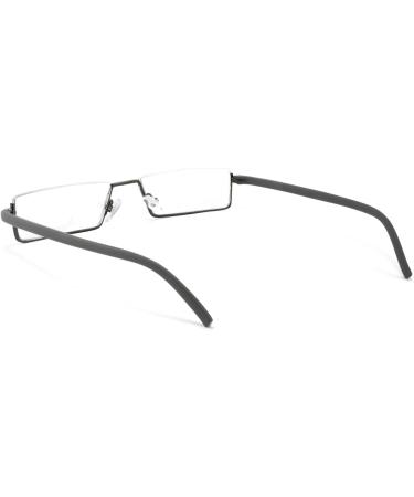 WANWAN Half Frame Blue Light Blocking Reading Glasses | Lightweight TR90 Rim Glasses for Men & Women | Gray 2.25x with Case - Shop Now! - Buy Online on GoSupps.com