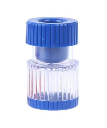 Pill Crusher Container Plastic Portable Pill Grinder Multifunction Cylindrical Pill Grinder for Tablet Storage and Grinding (Blue)