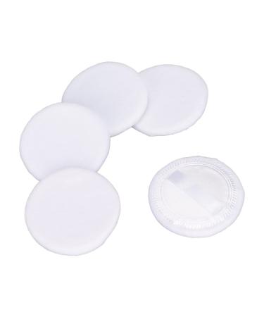 Zetiling 5Pcs Soft Texture Powder Puff Good Powder Grasping Three Colors Available Face Makeup Puff Delicate Smoothing Touch Safe Nontoxic (White)