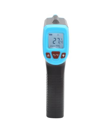 Ankroyu thermometer ABS plastic infrared with LCD display industrial thermometer temperature measurement pistols infrared LCD thermometer for cooking repairs at home (blue)